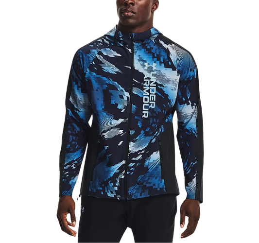 Under Armour "Out Run The Storm" Running Jacket - Blue/Black (SIZE UP FITS SMALL) - Active Vault
