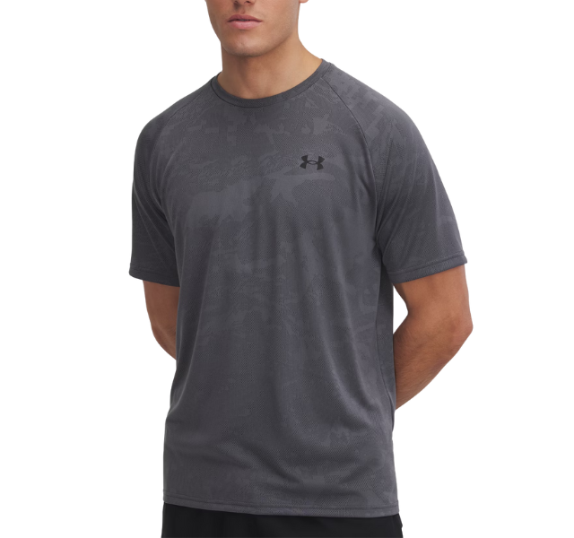 Under Armour Velocity Jacquard Camo T-Shirt - Castlerock Grey