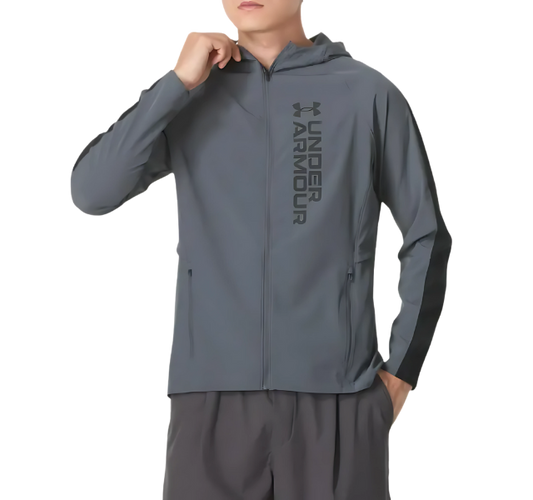 Under Armour "Out Run The Storm" Running Jacket - Grey/Black