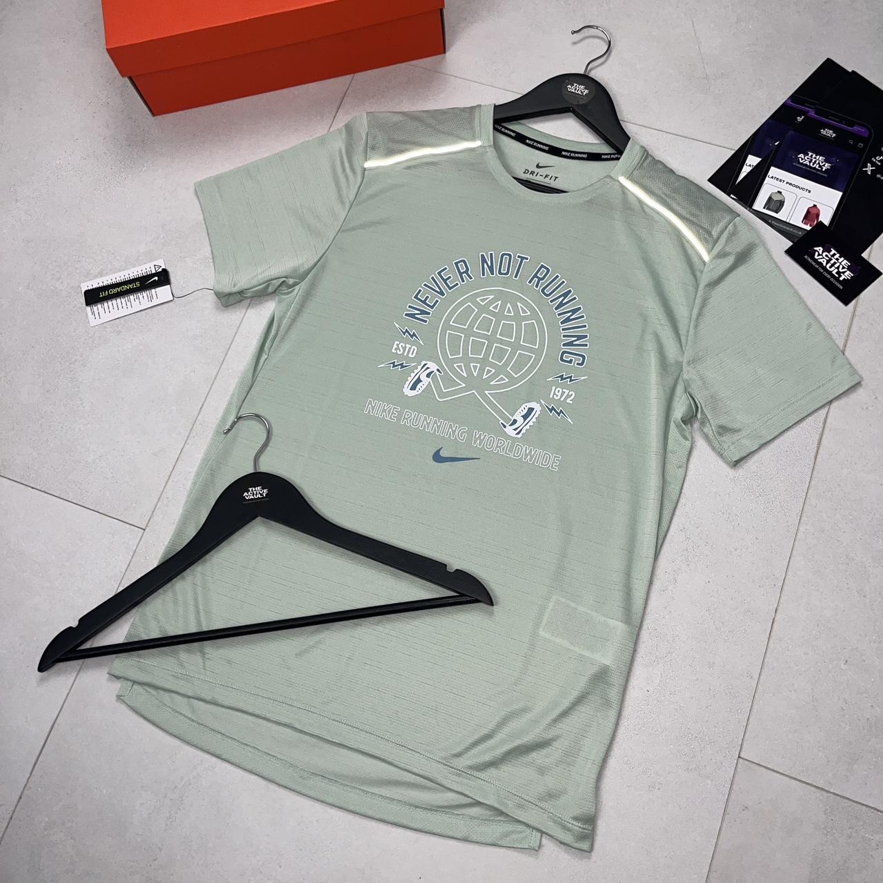 Nike "Never Not Running" Miler 1.0 T-Shirt - Mint Green - Active Vault