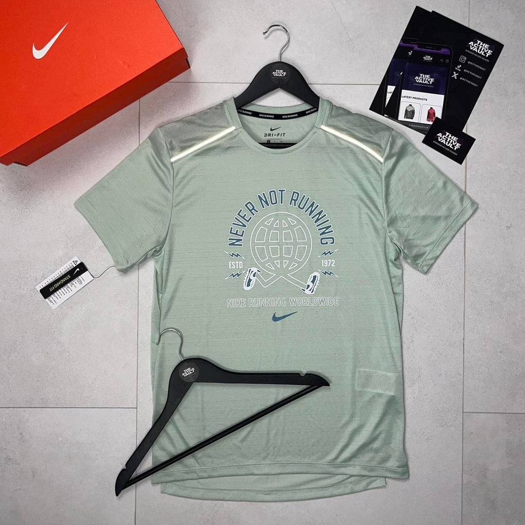 Nike "Never Not Running" Miler 1.0 T-Shirt - Mint Green - Active Vault