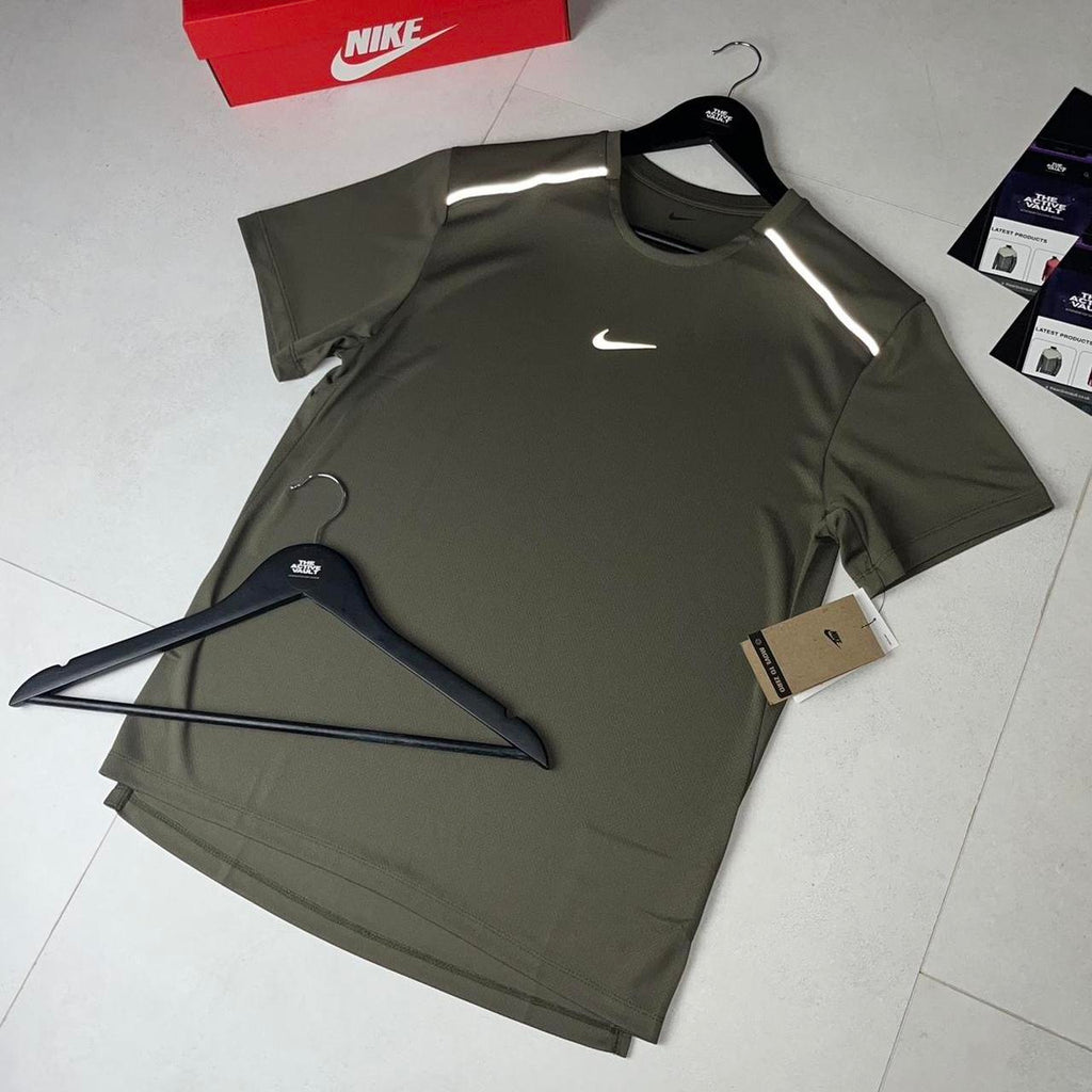 Nike Performance Miler 1.0 T-Shirt - Medium Olive Green