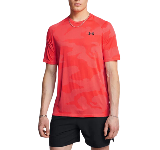 Under Armour Tech Velocity Jacquard Camo T-Shirt - Pink
