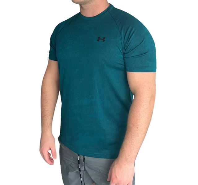 Under Armour Velocity Jacquard Camo T-Shirt - Hydro Teal