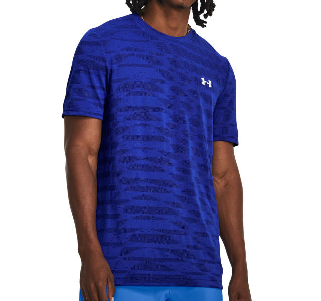 Under Armour Seamless Ripple T-Shirt - Royal Blue - Active Vault