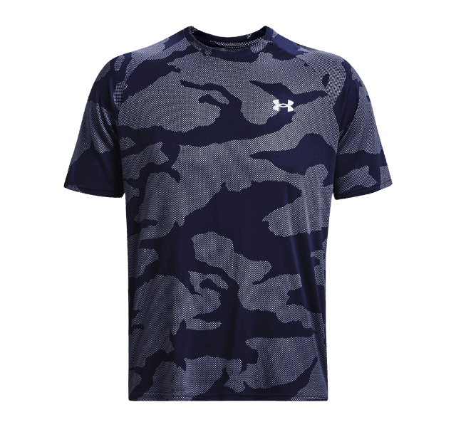 Under Armour Tech Velocity Jacquard Camo T-Shirt - Midnight Navy - Active Vault