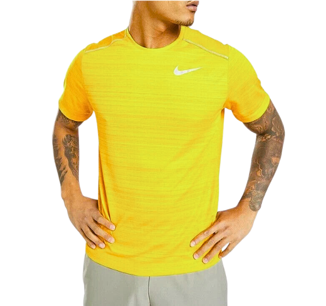 Nike Miler T-Shirt - Windbreaker - Flex Stride Shorts Outfit - Yellow/Black - Active Vault