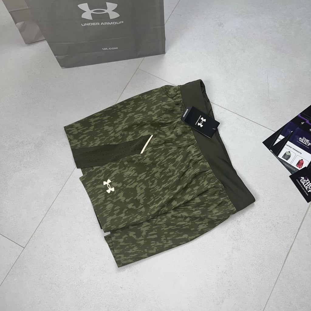 Under Armour Launch Elite 5 Inch Shorts - Marine Green Camo - Active Vault