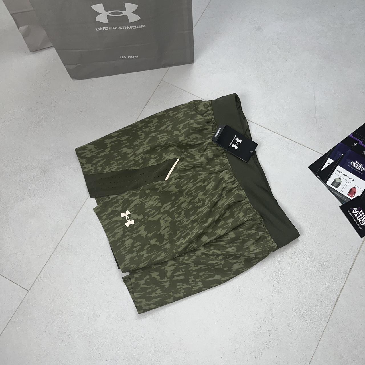 Under Armour Launch Elite 5 Inch Shorts - Marine Green Camo - Active Vault