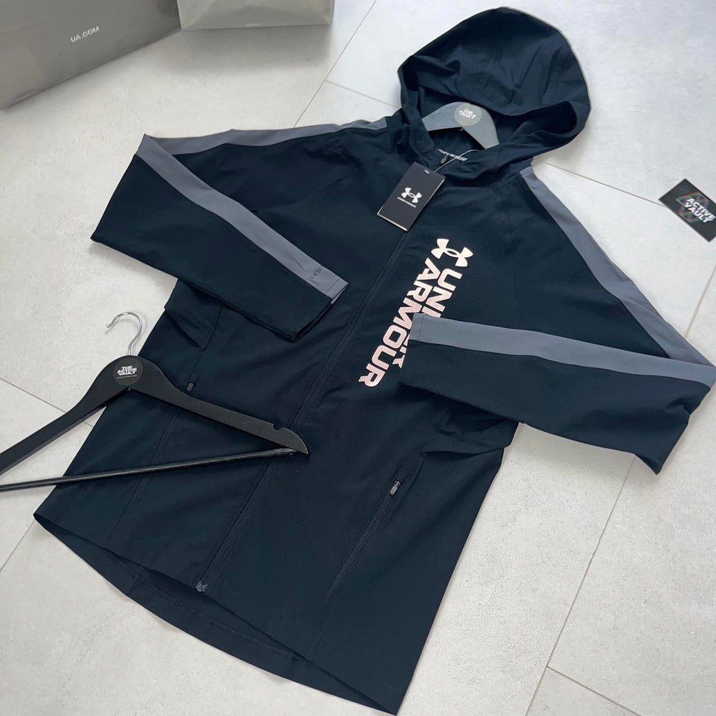 Under Armour "Out Run The Storm" Running Jacket - Black/Grey - Active Vault