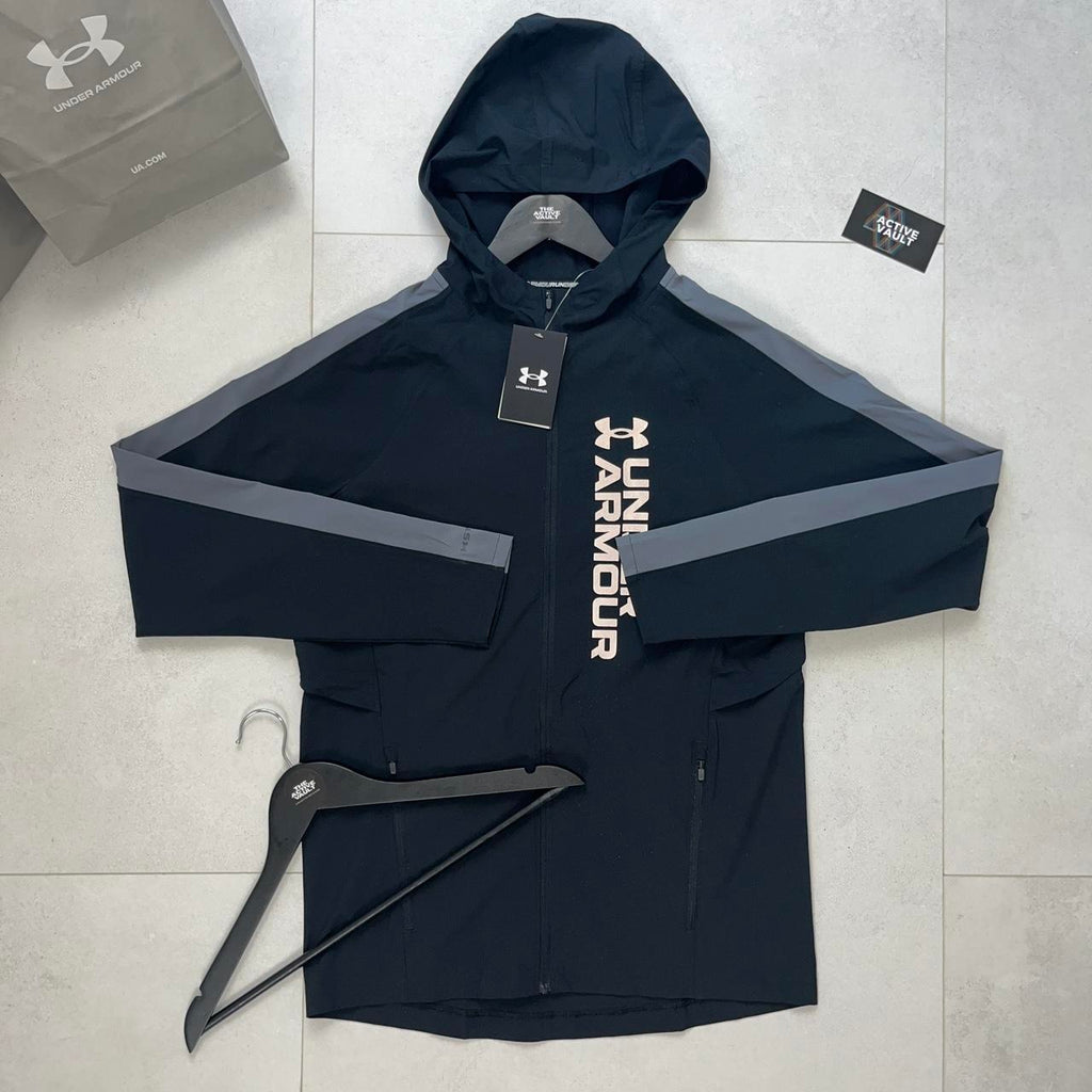 Under Armour "Out Run The Storm" Running Jacket - Black/Grey - Active Vault