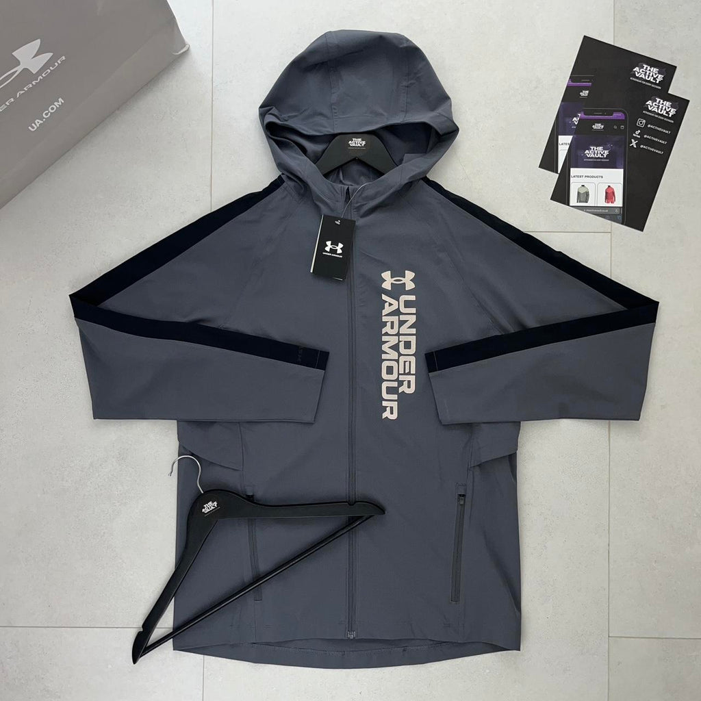 Under Armour "Out Run The Storm" Running Jacket - Grey/Black
