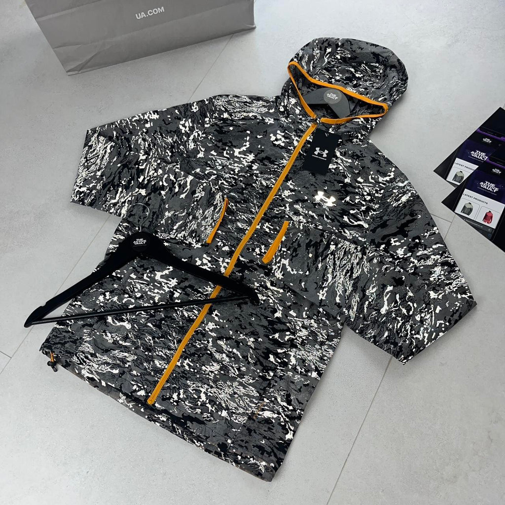 Under Armour "Out Run The Storm" Running Jacket - Reflective Grey/Orange