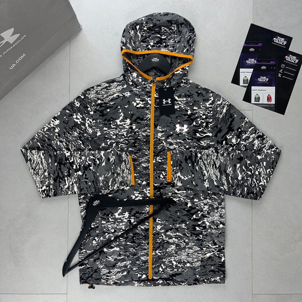 Under Armour "Out Run The Storm" Running Jacket - Reflective Grey/Orange