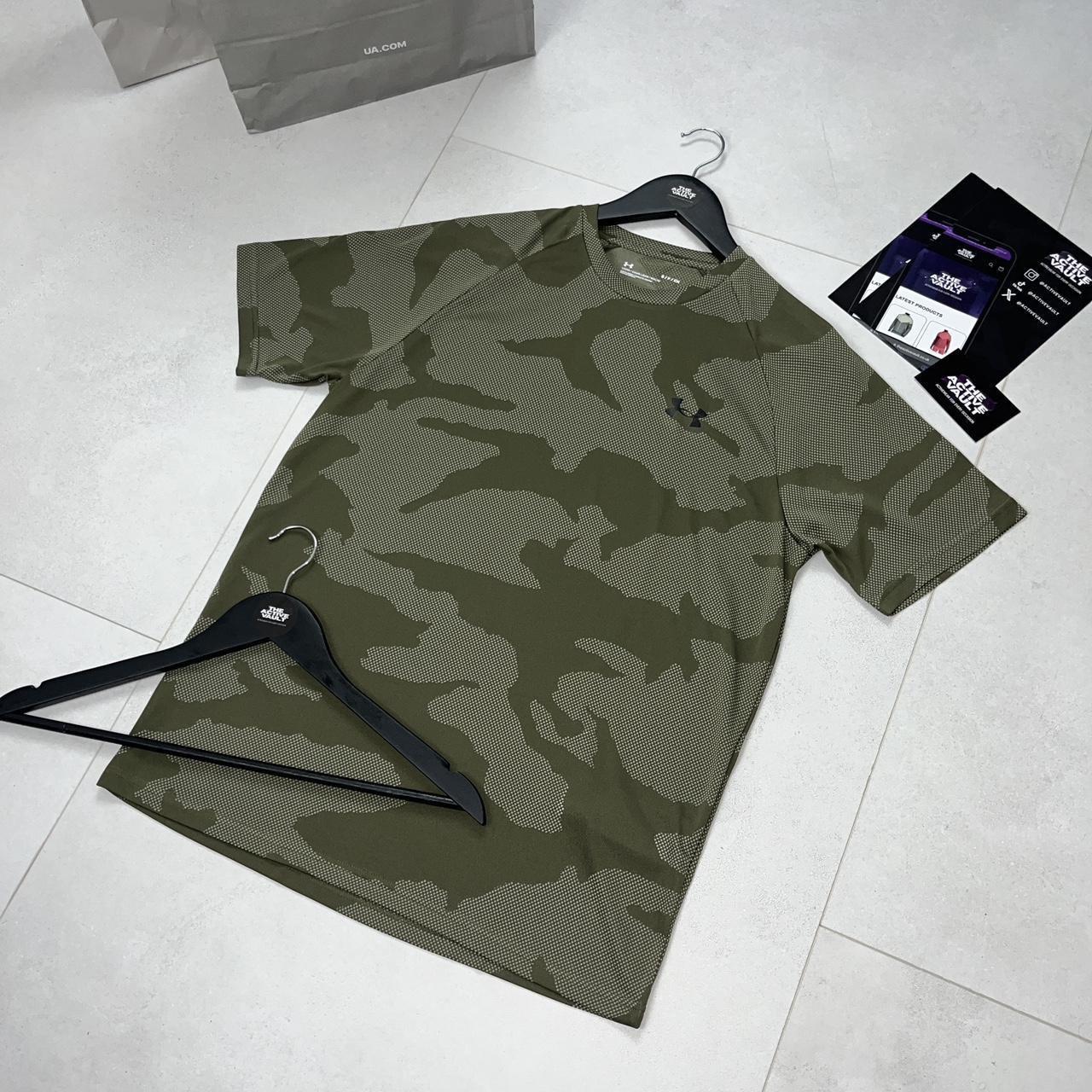 Under Armour Tech Velocity Jacquard Camo T-Shirt - Marine Green - Active Vault