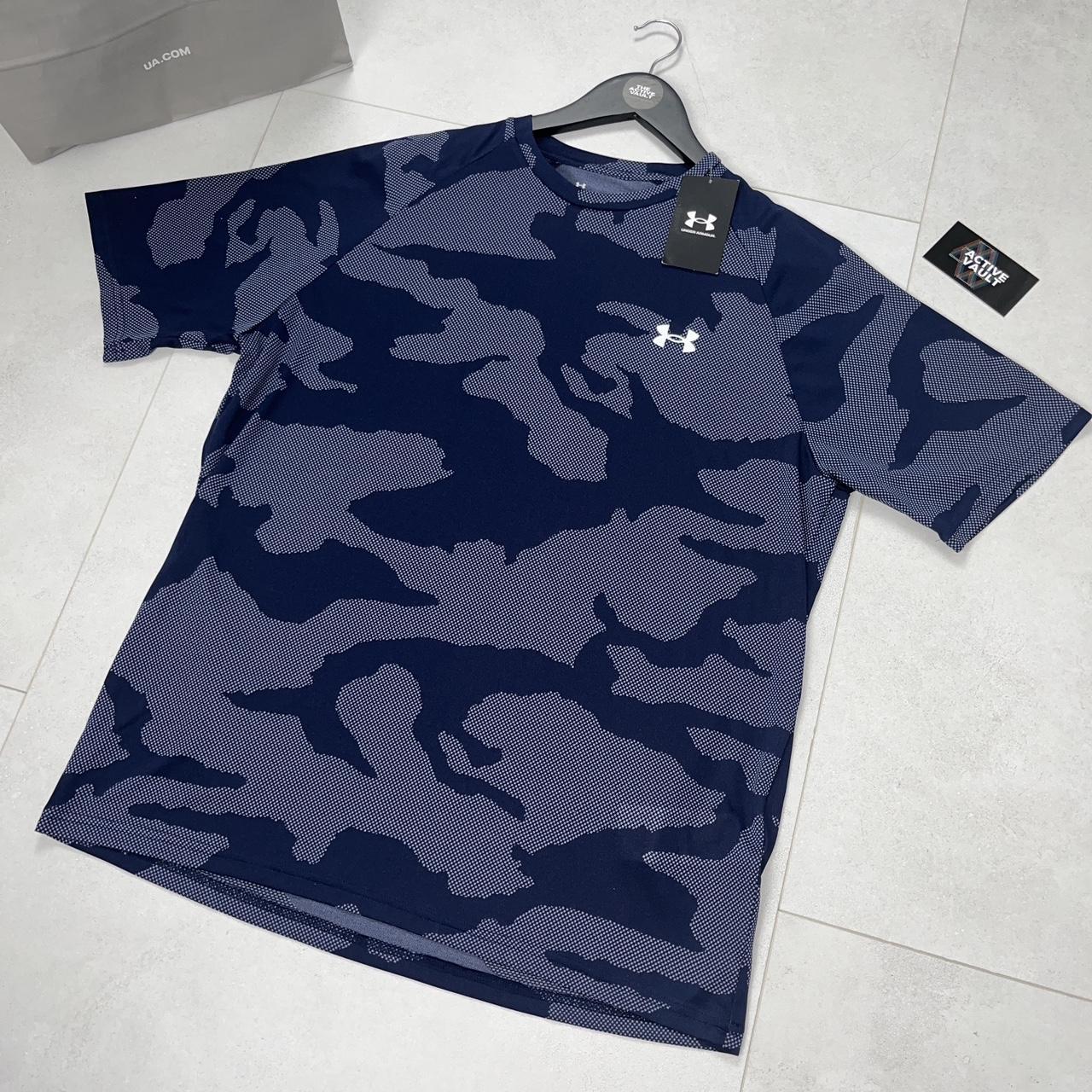 Under Armour Tech Velocity Jacquard Camo T-Shirt - Midnight Navy - Active Vault