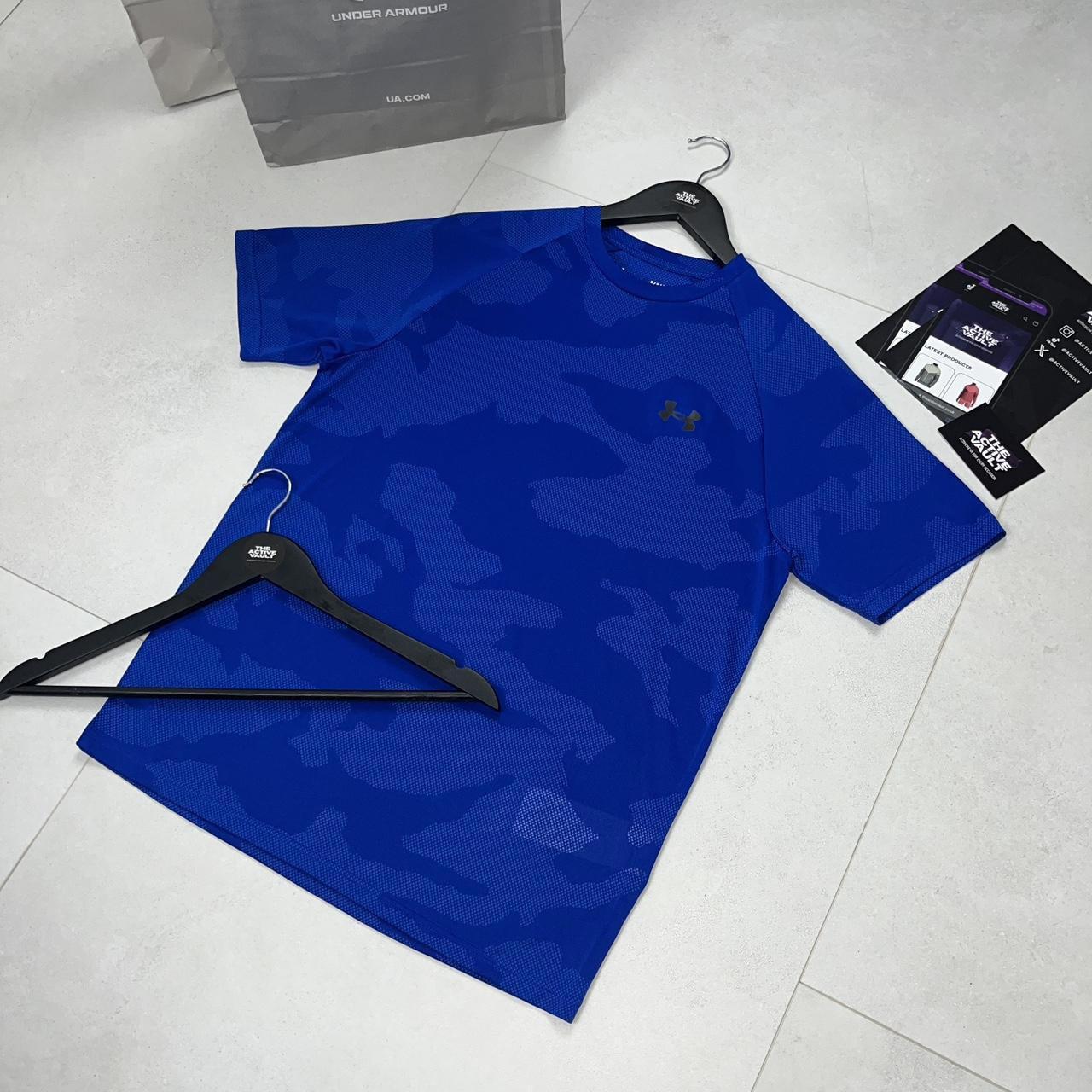 Under Armour Tech Velocity Jacquard Camo T-Shirt - Blue Royal - Active Vault