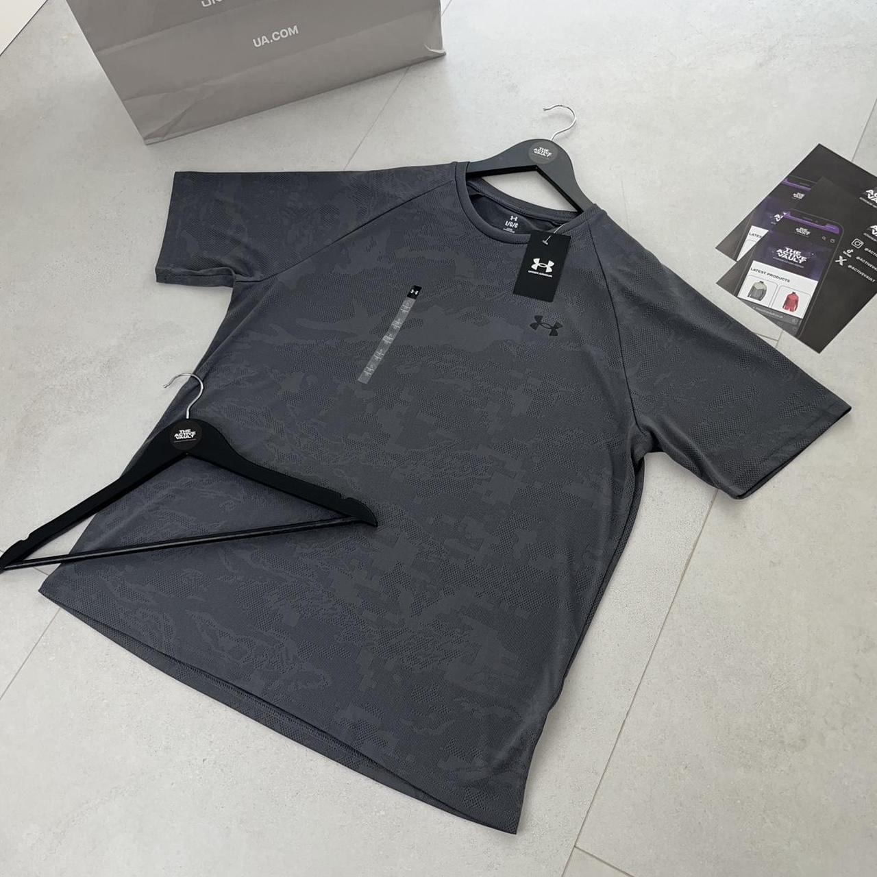 Under Armour Velocity Jacquard Camo T-Shirt - Castlerock Grey