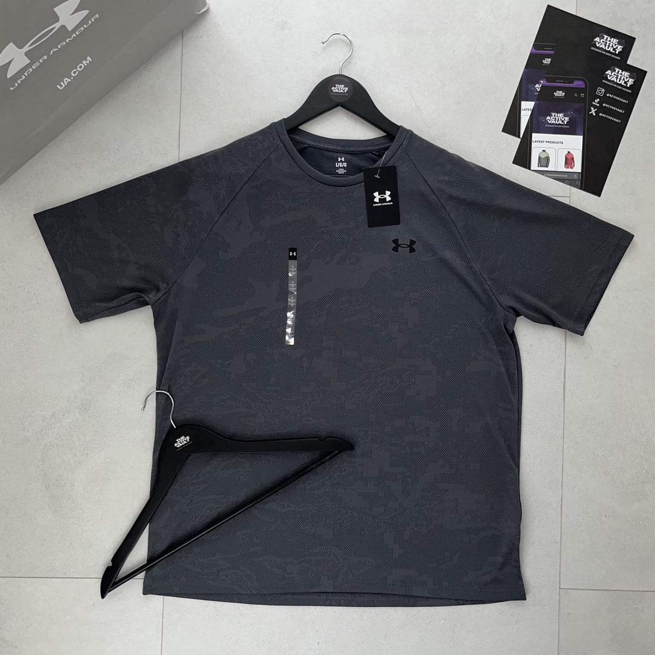 Under Armour Velocity Jacquard Camo T-Shirt - Castlerock Grey