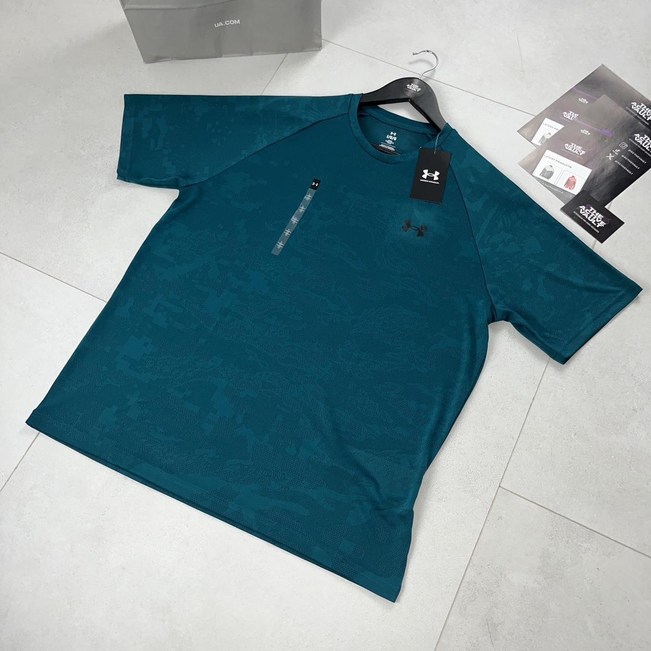 Under Armour Velocity Jacquard Camo T-Shirt - Hydro Teal