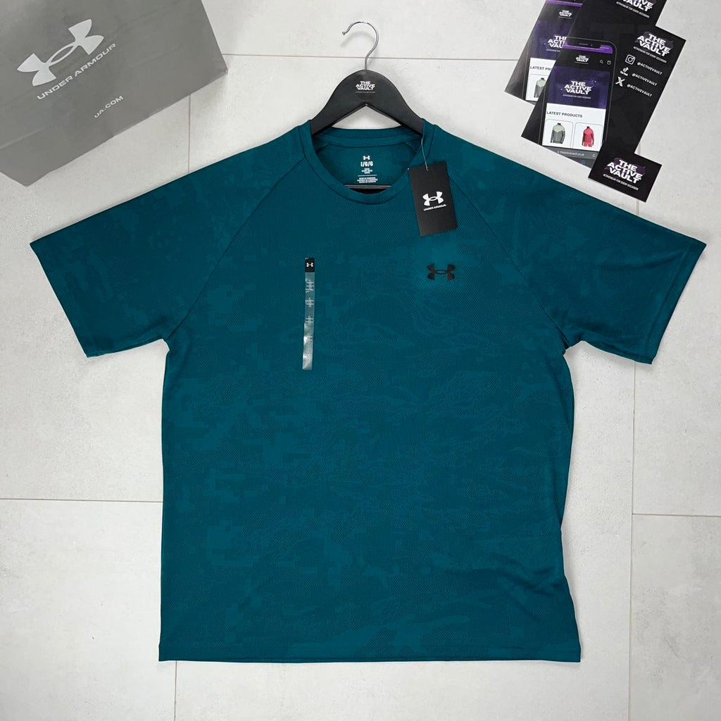 Under Armour Velocity Jacquard Camo T-Shirt - Hydro Teal