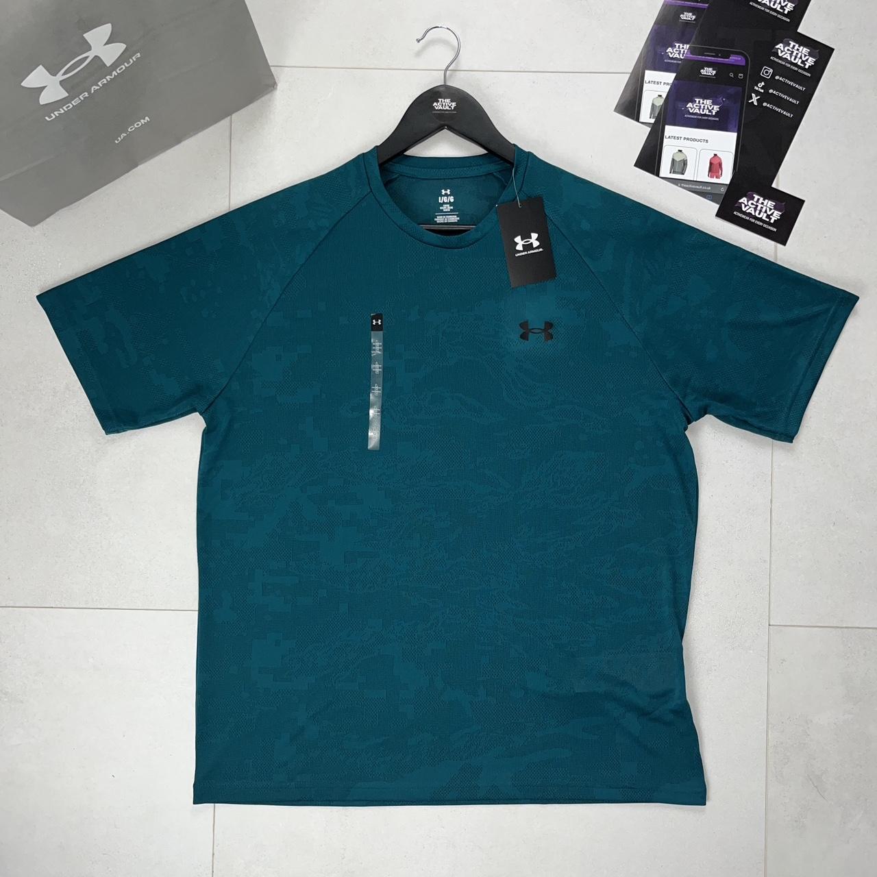 Under Armour Velocity Jacquard Camo T-Shirt - Hydro Teal