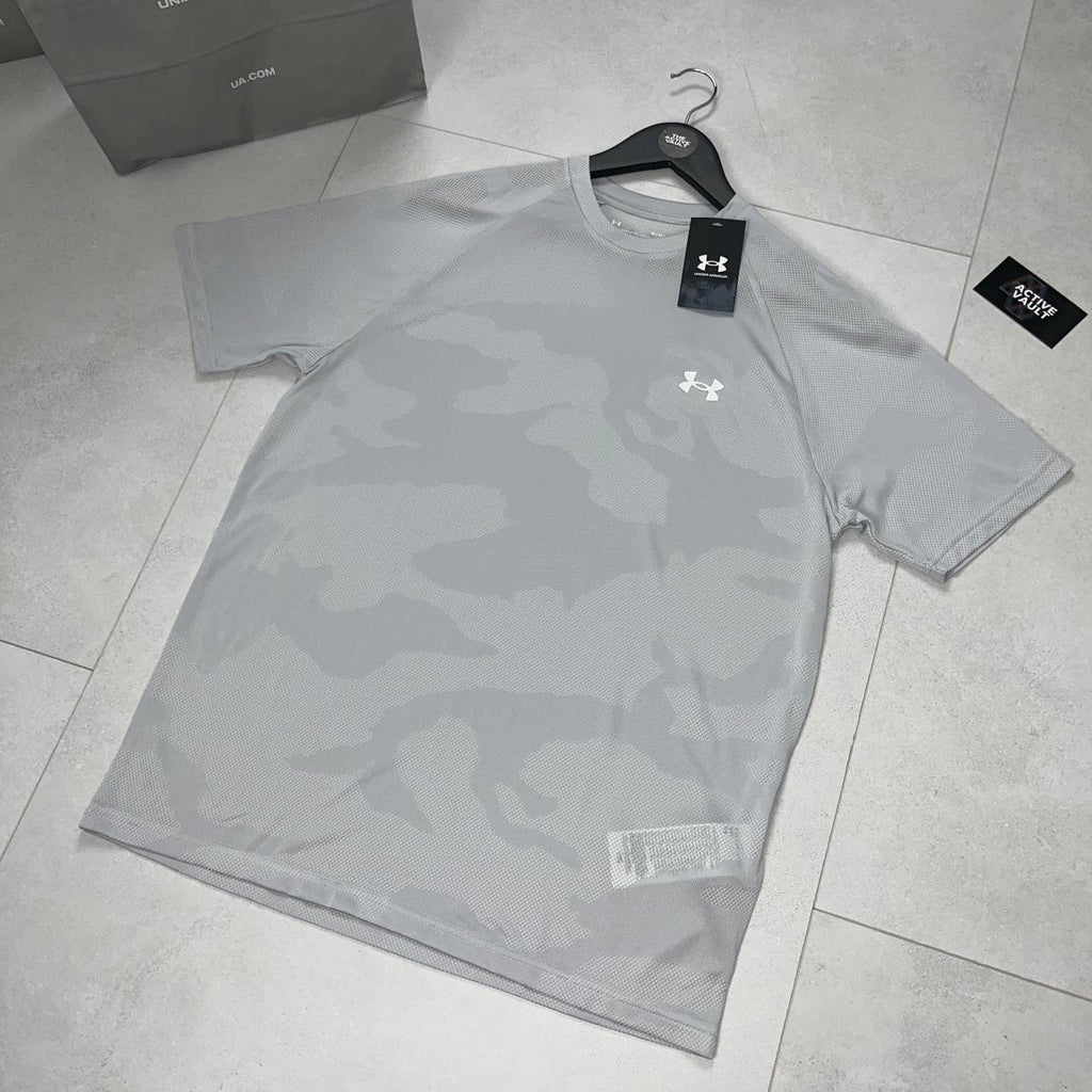 Under Armour Tech Velocity Jacquard Camo T-Shirt - White - Active Vault