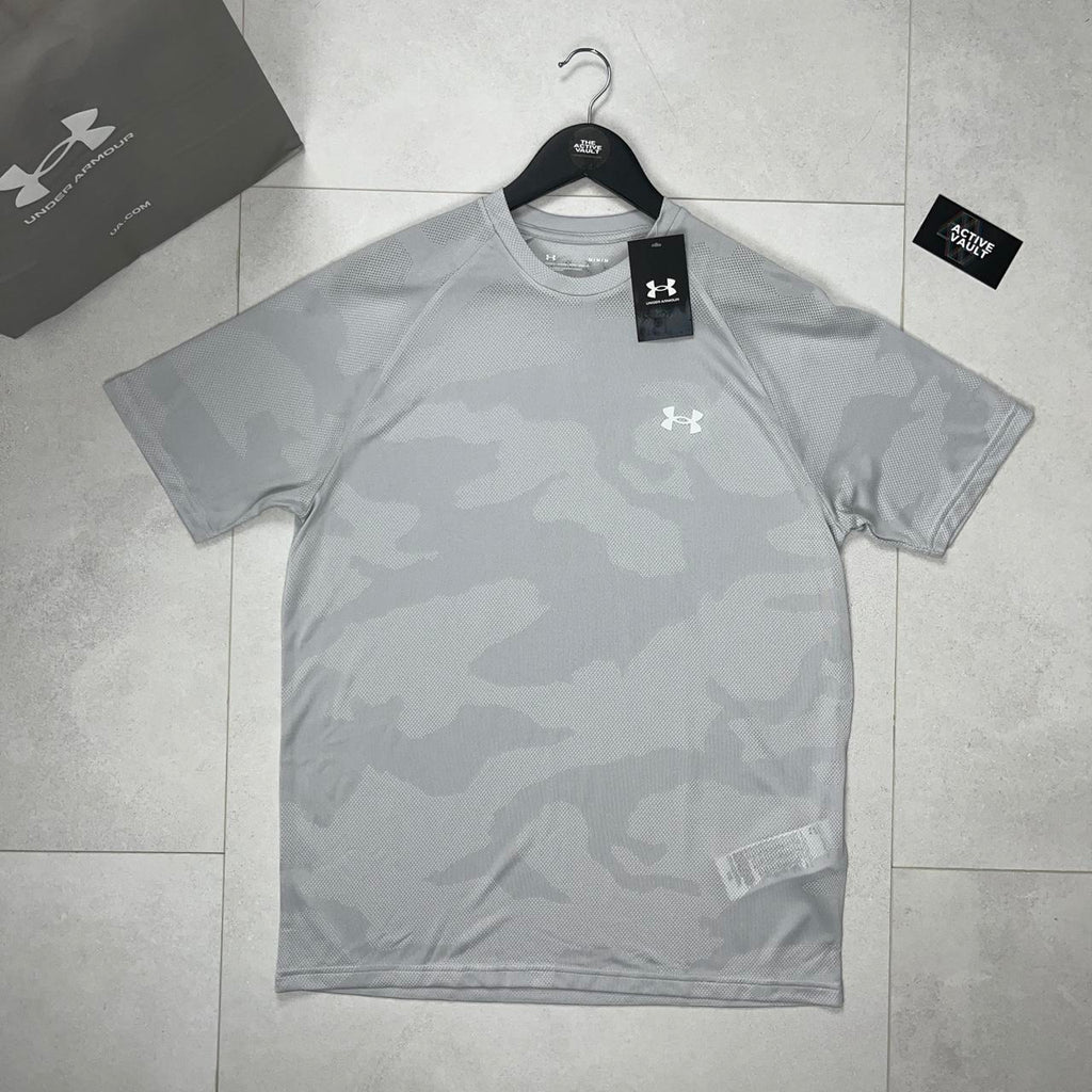 Under Armour Tech Velocity Jacquard Camo T-Shirt - White - Active Vault