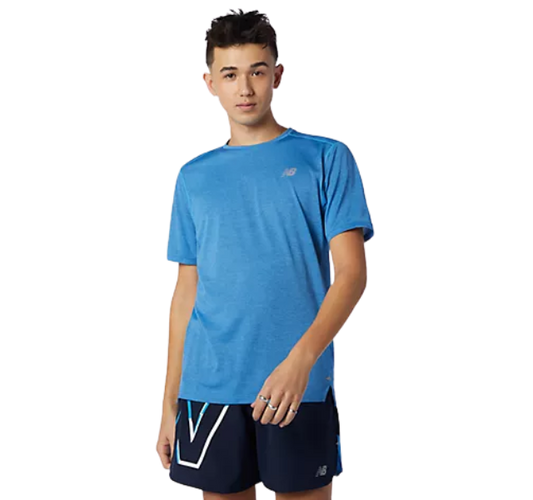 New Balance Impact Run Short Sleeve T-Shirt - Blue - Active Vault